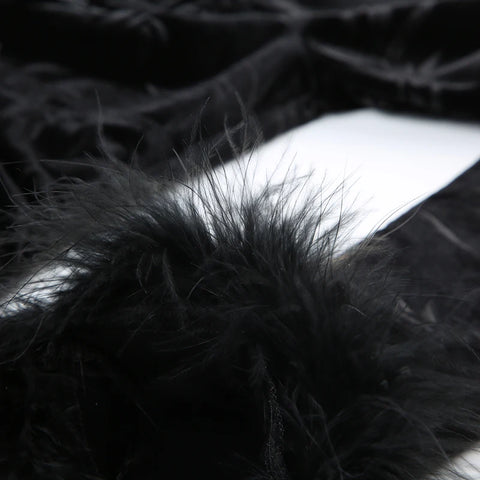 elegant-black-velour-faux-fur-jacquard-dress-9