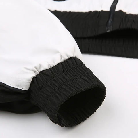 black-white-patchwork-zip-up-turtleneck-short-jacket-10