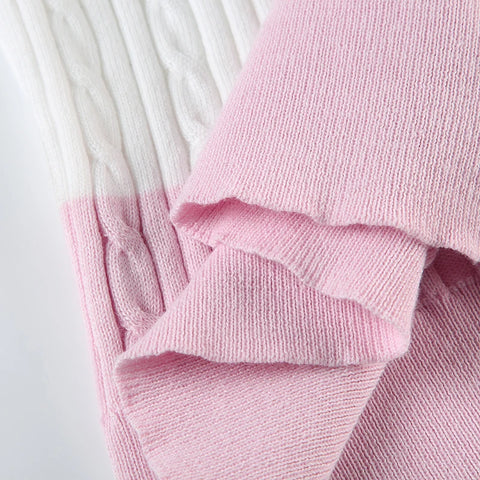 Sweet Striped Pullovers V-neck Sweater