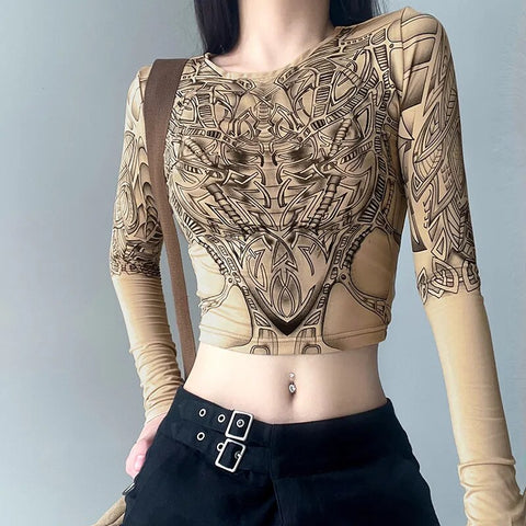 black-printed-graphic-long-sleeve-crop-top-2