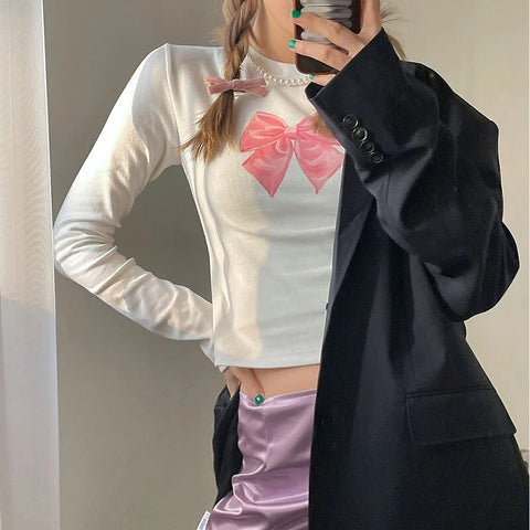 sweet-bow-print-white-slim-crop-top-3