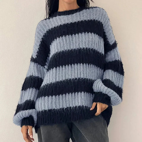 casual-stripe-pullover-o-neck-oversized-sweater-2