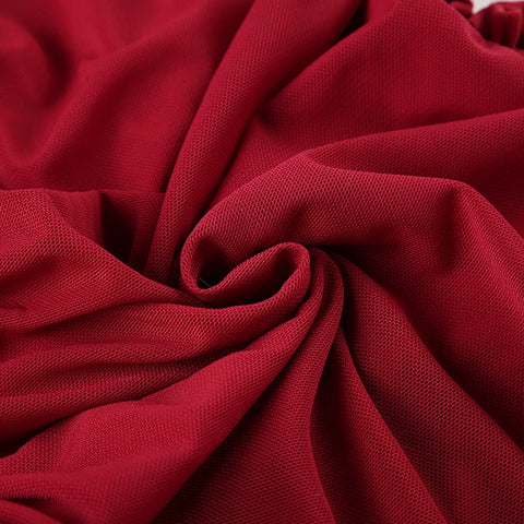 red-strapless-sexy-mesh-ruched-dress-11