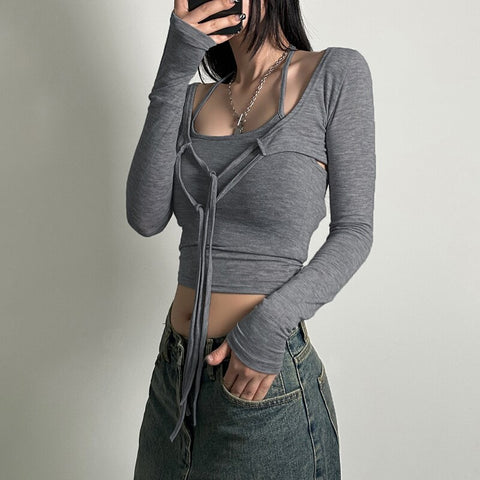 grey-lace-up-halter-neck-knit-top-2