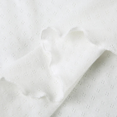 White Square Neck Cute Top