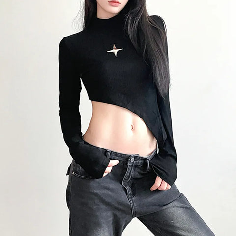 black-cotton-slim-asymmetrical-long-sleeve-top-3
