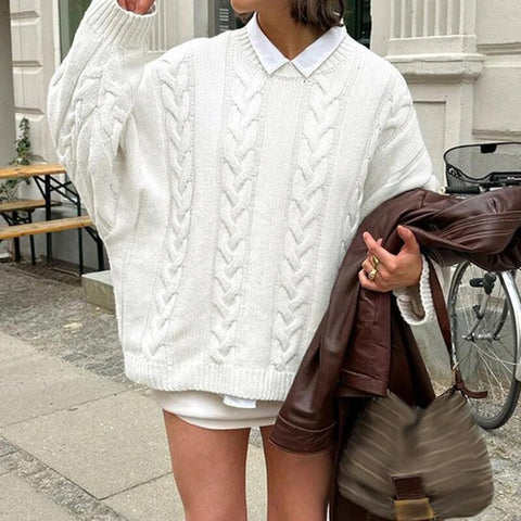 white-pullover-o-neck-knitted-loose-sweater-2