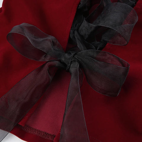 red-strapless-velour-lace-up-corset-top-9