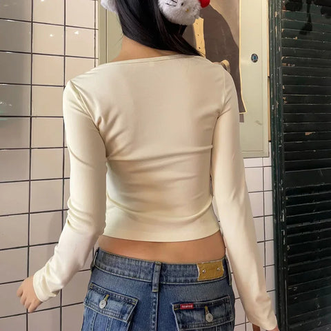 retro-bow-ruched-flowers-lace-trim-top-3