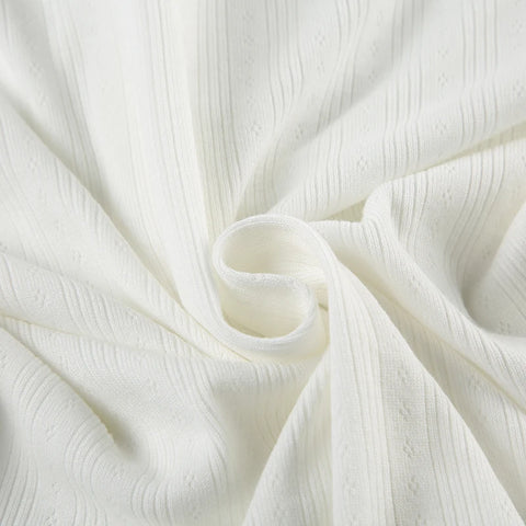 Elegant White Jacquard Single Breasted Shirt