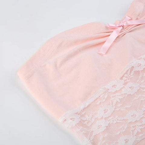 sweet-pink-bow-fold-lace-spliced-strapless-top-6