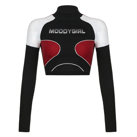 retro-stand-collar-patchwork-crop-top-4