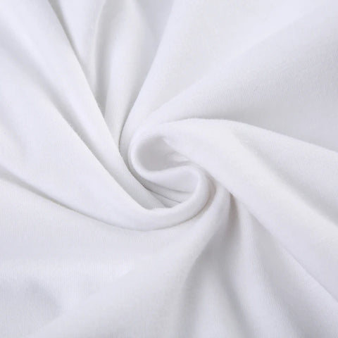 Sweet White Bow Heart Crop Top