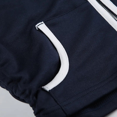 stripe-zip-drawstring-short-stand-collar-coat-8