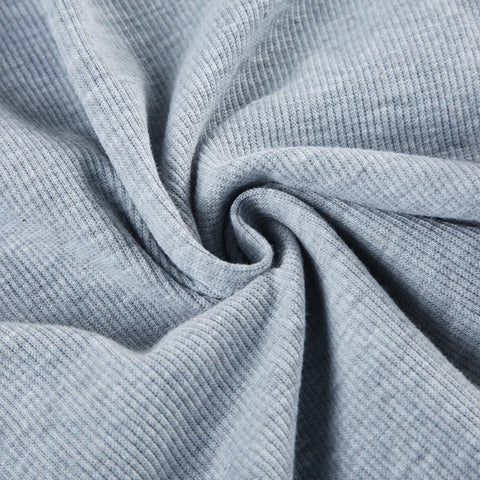 Solid Skew Collar Halter Buttons Top