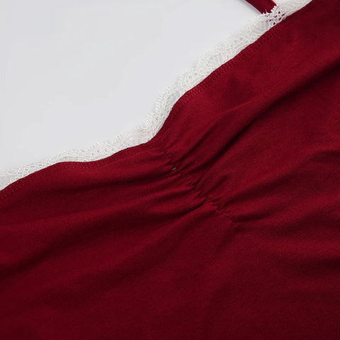 red-lace-trim-folds-skinny-halter-top-6