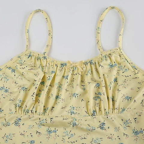 yellow-bow-small-flowers-printing-mini-dress-6