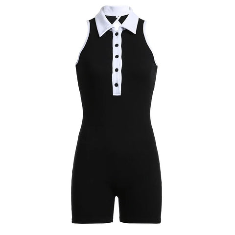 black-white-spliced-sleeveless-backless-buttons-romper-5