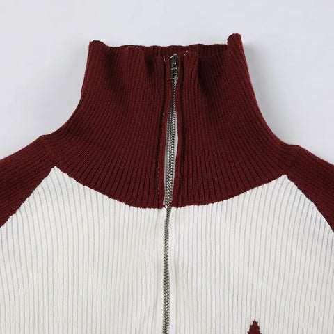 knitted-zip-up-star-embroidery-long-sleeves-top-9