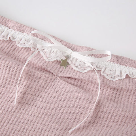 sweet-cute-pink-lace-trim-tube-bow-top-4