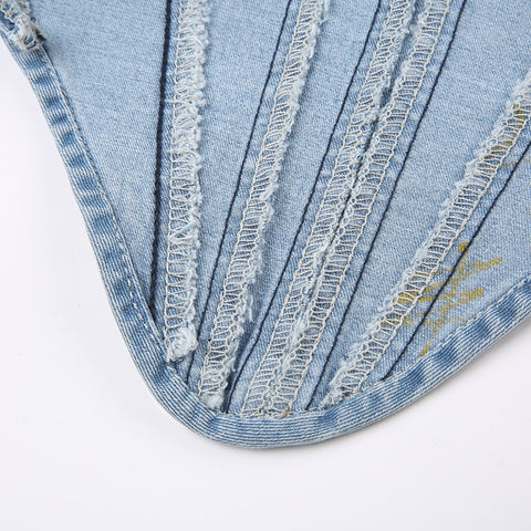 blue-sexy-strapless-corset-denim-bandage-heart-shape-top-8