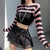 retro-pink-stripe-short-knitted-long-sleeve-sweater-3