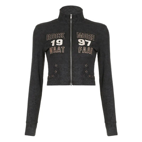 punk-turtleneck-zip-up-letter-embroidery-coat-5