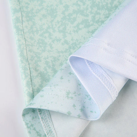 Asymmetrical Side Split Tie Dye Long Dress-10