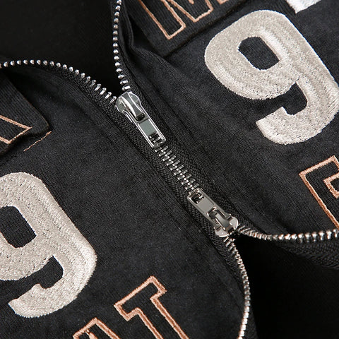 punk-turtleneck-zip-up-letter-embroidery-coat-7