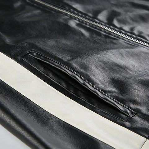 black-stripe-stitched-pu-leather-zip-up-jacket-5