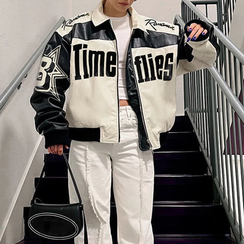 black-white-letter-printed-zip-up-pu-leather-jacket-2