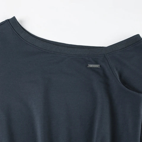 Casual Skew Neck Pullover Top