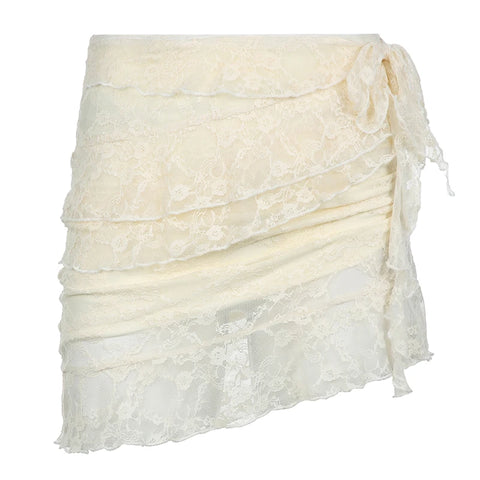 beige-white-lace-tie-up-ruched-mini-skirt-5