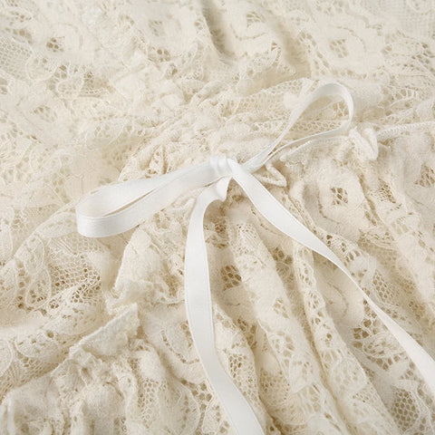 solid-drawstring-ruched-transparent-lace-skirt-9