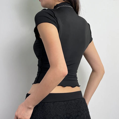 casual-stitching-skinny-turtleneck-crop-top-4