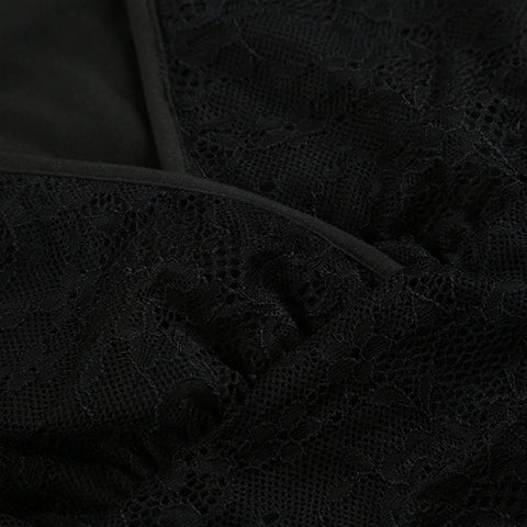 Sexy Deep V-Neck Flare Sleeve Top