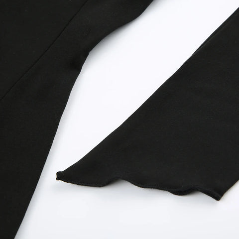 black-square-neck-a-line-flare-sleeve-dress-10