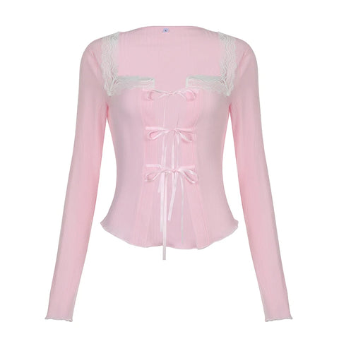 pink-square-neck-bow-lace-spliced-top-4