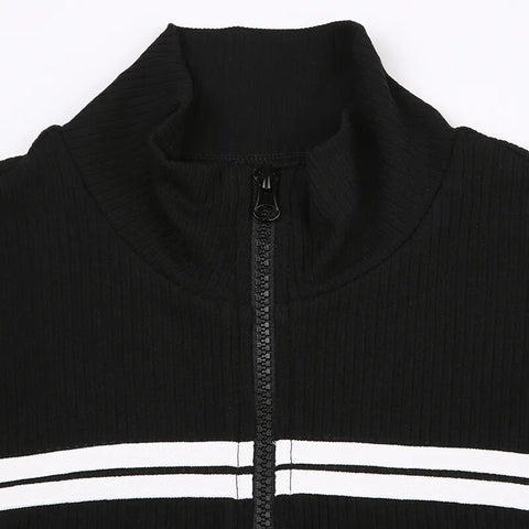 black-skinny-zip-up-stripe-patchwork-coat-5