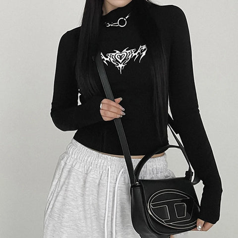 gothic-dark-print-skinny-turtleneck-cropped-top-3