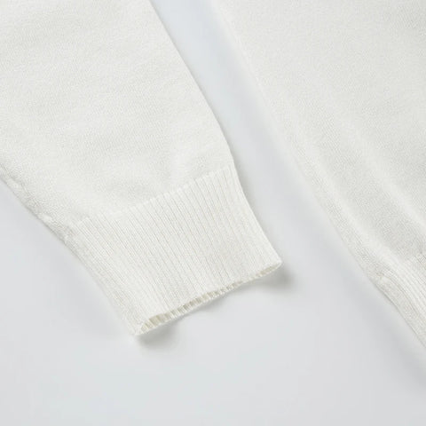 Casual Bow Pattern Knitted Pullove Top