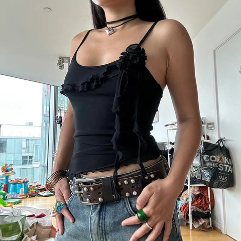 black-flowers-frill-mesh-halter-top-2