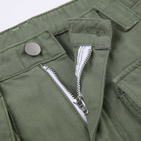 retro-green-denim-ribbon-cargo-pockets-short-skirt-8