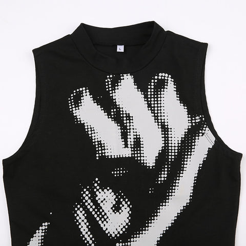 gothic-black-fingers-printing-sleeveless-top-4