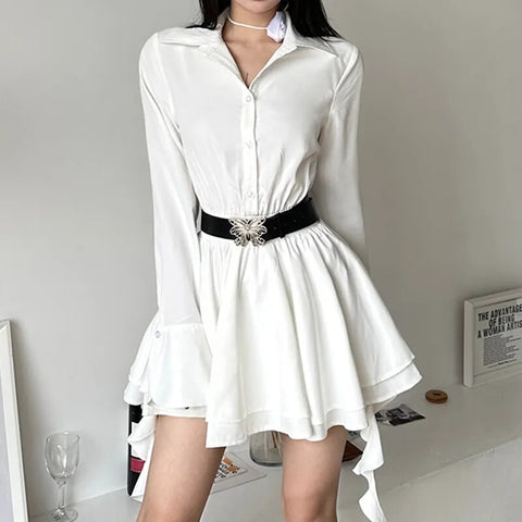 white-flare-sleeve-two-layer-a-line-dress-2