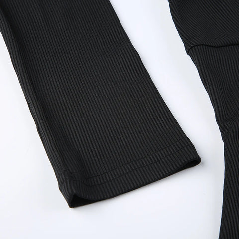 black-slim-lace-spliced-knit-long-dress-8