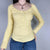 yellow-bright-lace-trim-buttons-knit-top-2