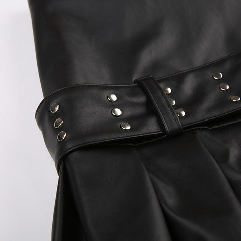 black-low-waist-sexy-zipper-rive-belted-pleated-skirt-6