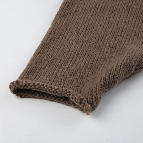 casual-brown-loose-ruched-pullover-knitted-top-9