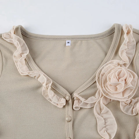 sweet-slim-floral-ruffles-buttons-v-neck-top-6